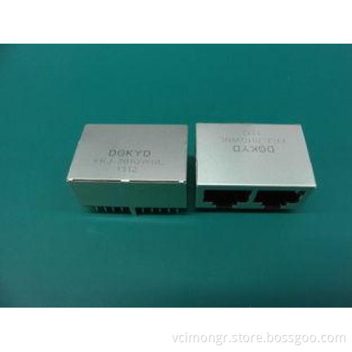 Media Converter 10P8C 2 Port RJ45 Plugs Magnetic Without LE